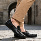 Men's Leather Apron-Toe Loafers