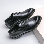 Men's Leather Brogue Cap-Toe Oxfords