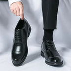 Men's Leather Brogue Cap-Toe Oxfords