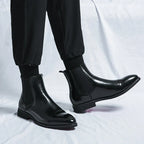 Men's Leather Cap-Toe Chelsea Boots