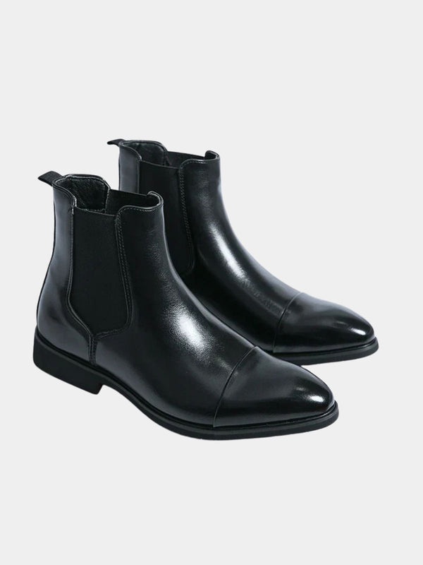 Men's Leather Cap-Toe Chelsea Boots