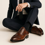 Men's Leather Cap-Toe Oxfords