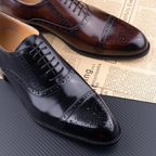 Men's Leather Cap-Toe Oxfords