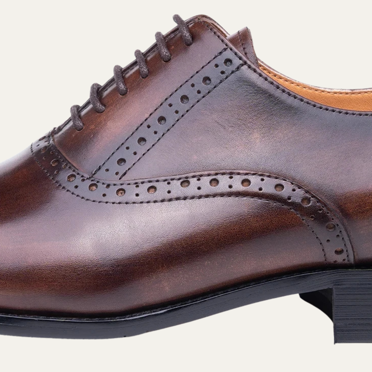 Men's Leather Cap-Toe Oxfords