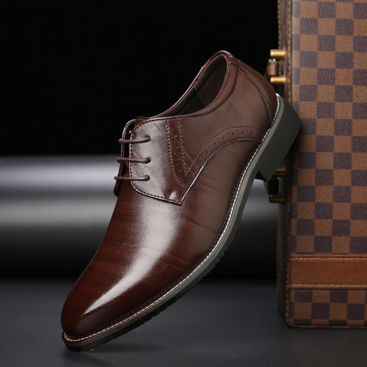 Men's Leather Derby Dress Shoes