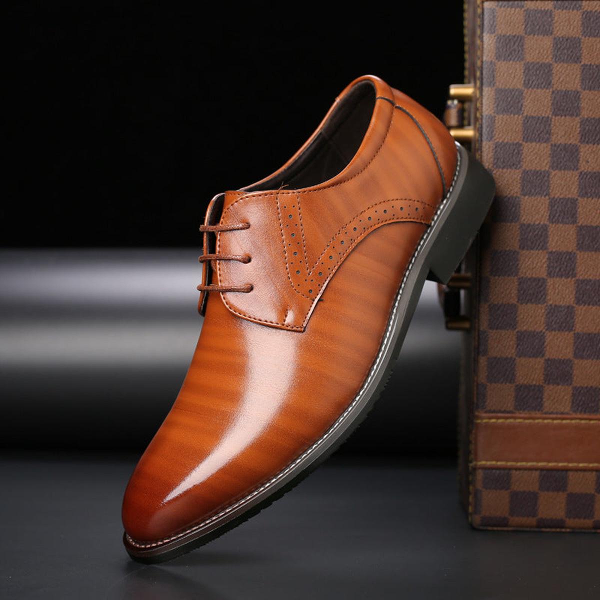 Men's Leather Derby Dress Shoes