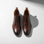 Men's Leather Lace-Up Ankle Boots