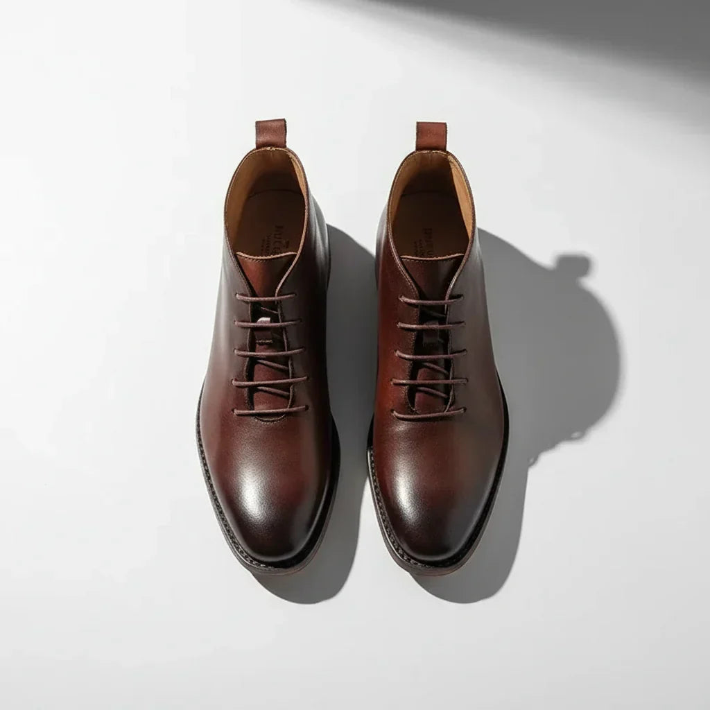 Men's Leather Lace-Up Ankle Boots