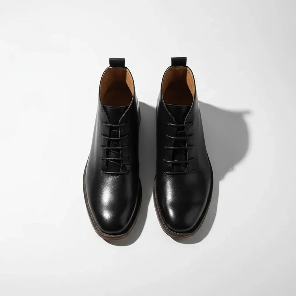 Men's Leather Lace-Up Ankle Boots
