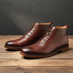 Men's Leather Lace-Up Ankle Boots