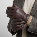 Men's Leather-Look Winter Gloves