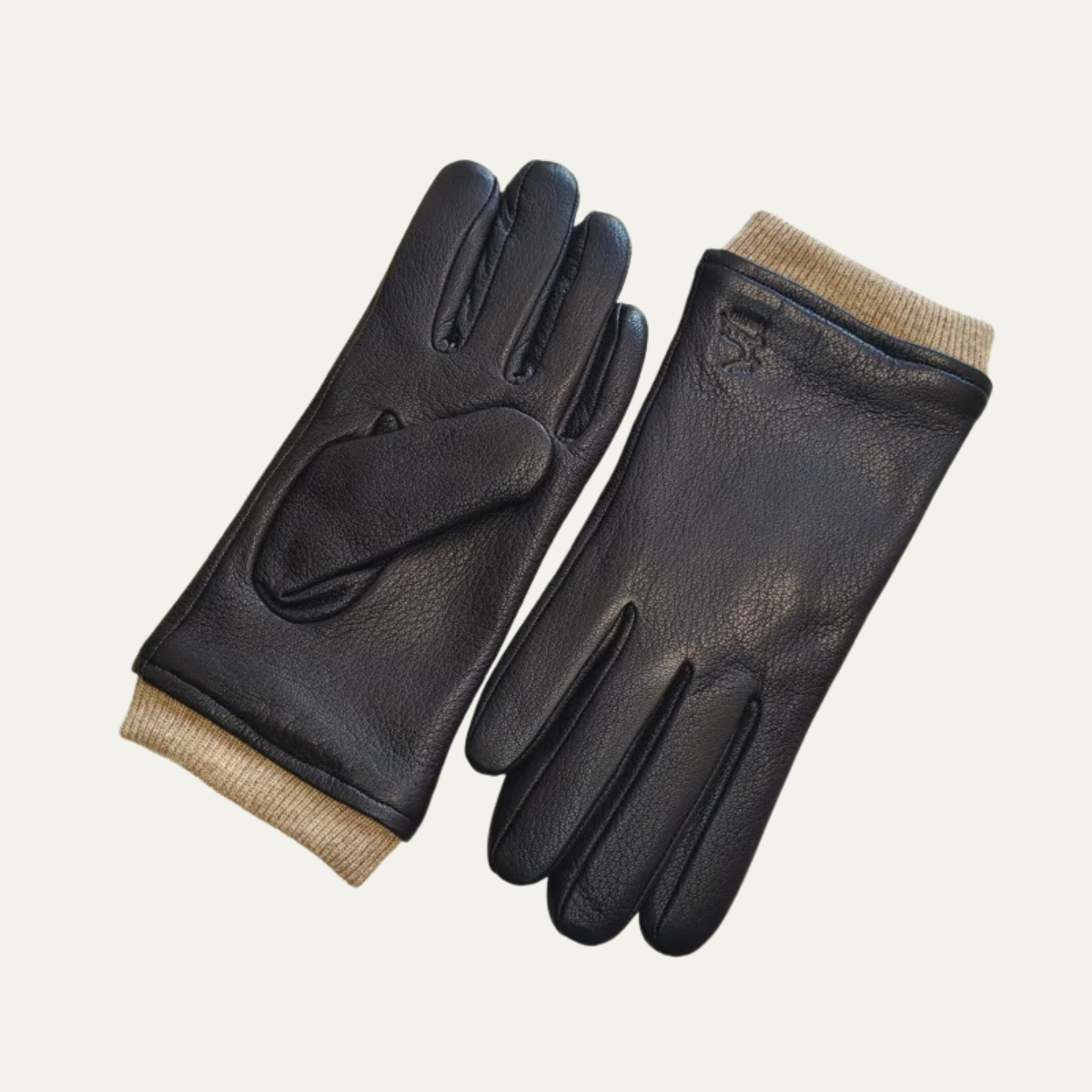 Men's Leather-Look Winter Gloves
