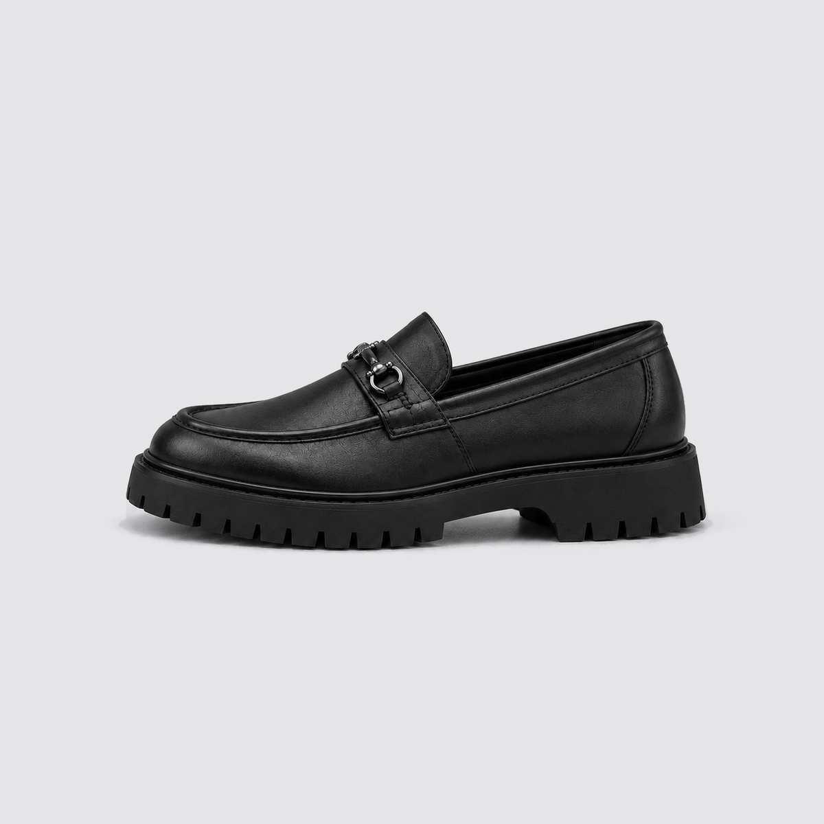 Men's Leather Lug Sole Bit Loafers