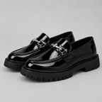 Men's Leather Lug Sole Bit Loafers