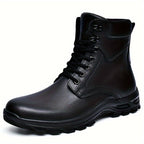 Men's Leather Lug Sole Boots