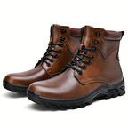 Men's Leather Lug Sole Boots