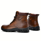 Men's Leather Lug Sole Boots