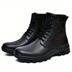 Men's Leather Lug Sole Boots