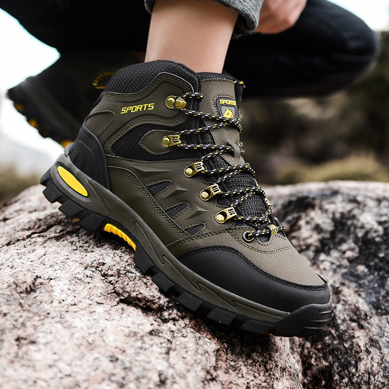Men's Leather Lug Sole Hiking Boots