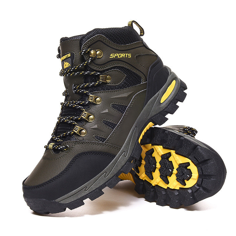 Men's Leather Lug Sole Hiking Boots