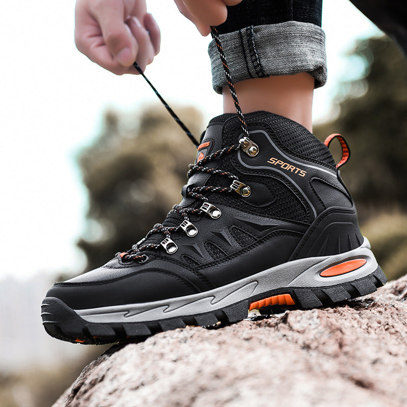 Men's Leather Lug Sole Hiking Boots