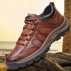 Men's Leather Lug Sole Low-Top Sneakers