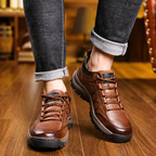 Men's Leather Lug Sole Low-Top Sneakers