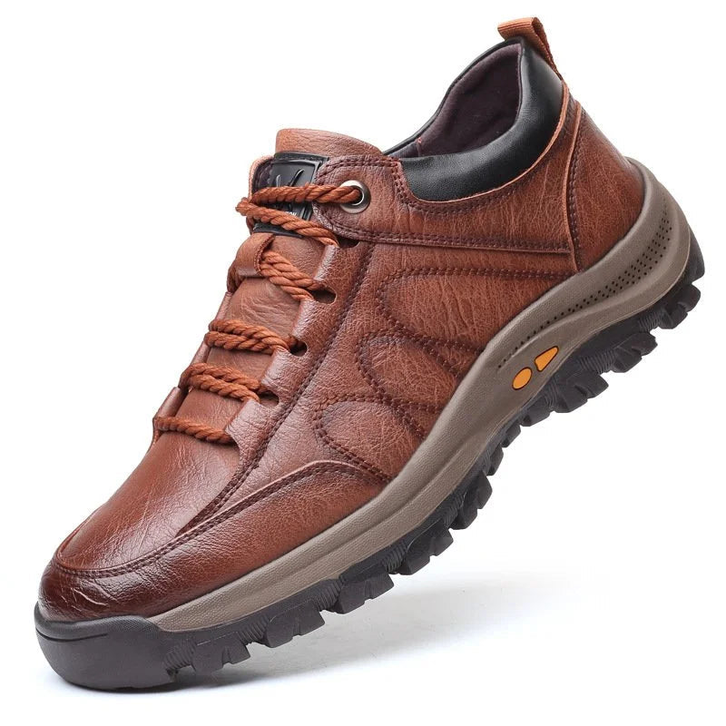Men's Leather Lug Sole Sneakers