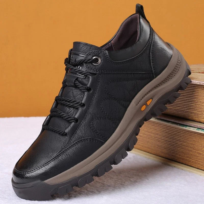 Men's Leather Lug Sole Sneakers