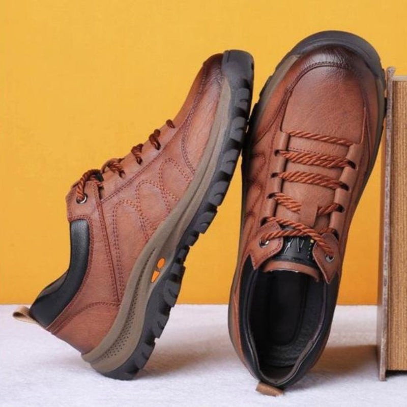 Men's Leather Lug Sole Sneakers