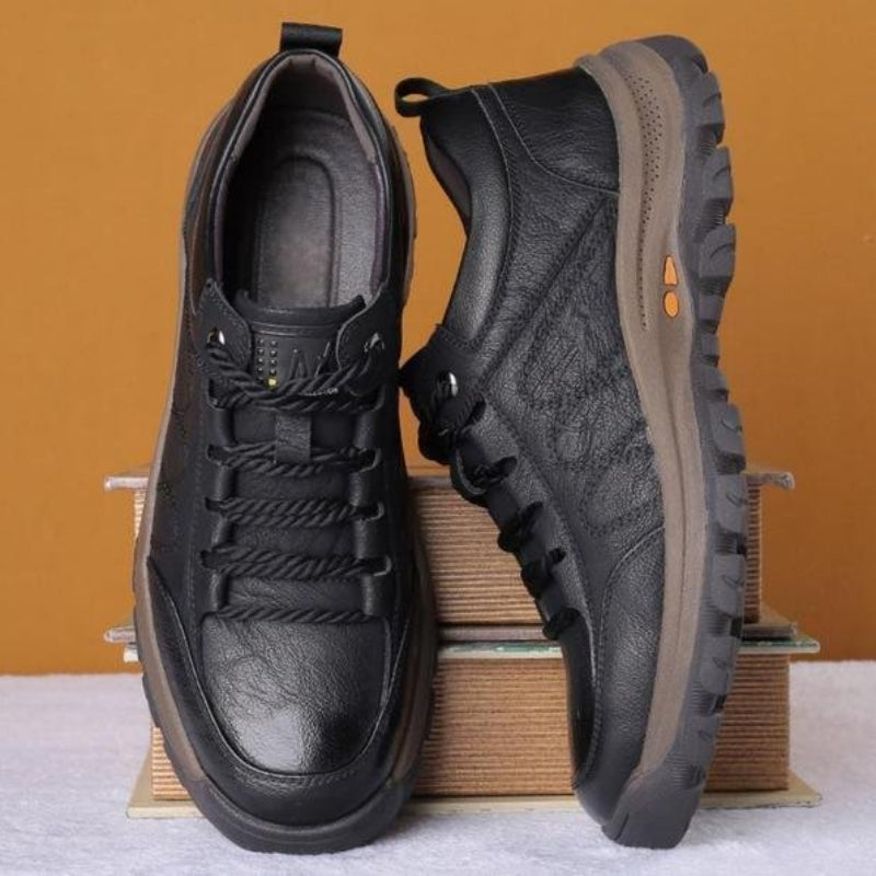 Men's Leather Lug Sole Sneakers
