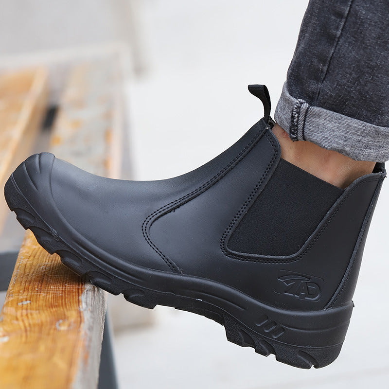 Men's Leather Pull-On Chelsea Boots