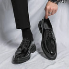 Men's Leather Thick Sole Derby Dress Shoes