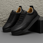 Men's Leather Thick Sole Low-Top Sneakers
