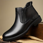 Men's Leather Zip Ankle Boots