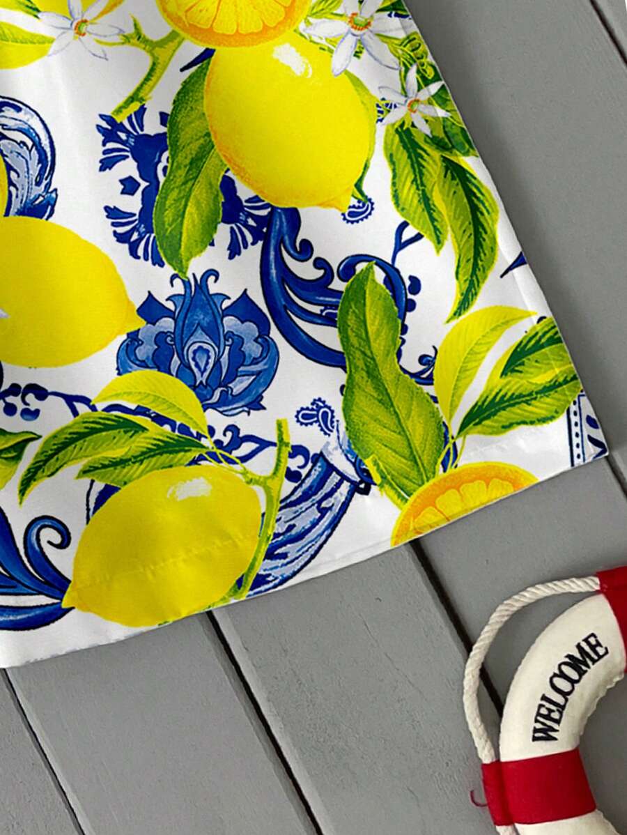 Men's Lemon Print Shorts