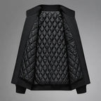 Men's Lined Jacket with Zipper Closure