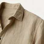 Men's Linen-Look Regular Fit Long Sleeve Shirt