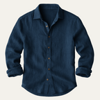 Men's Linen-Look Regular Fit Shirt