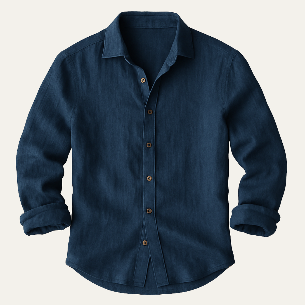 Men's Linen-Look Regular Fit Shirt