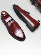 Men's Loafers with Double Buckle Straps