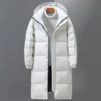 Men's Long Quilted Hooded Parka