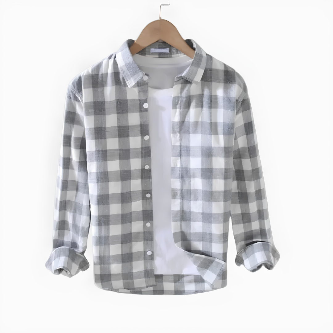 Men's Long Sleeve Checked Shirt