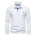 Men's Long Sleeve Embroidered Polo