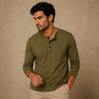 Men's Long Sleeve Henley