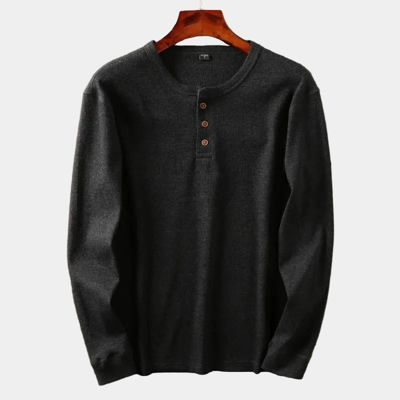 Men's Long Sleeve Henley T-Shirt