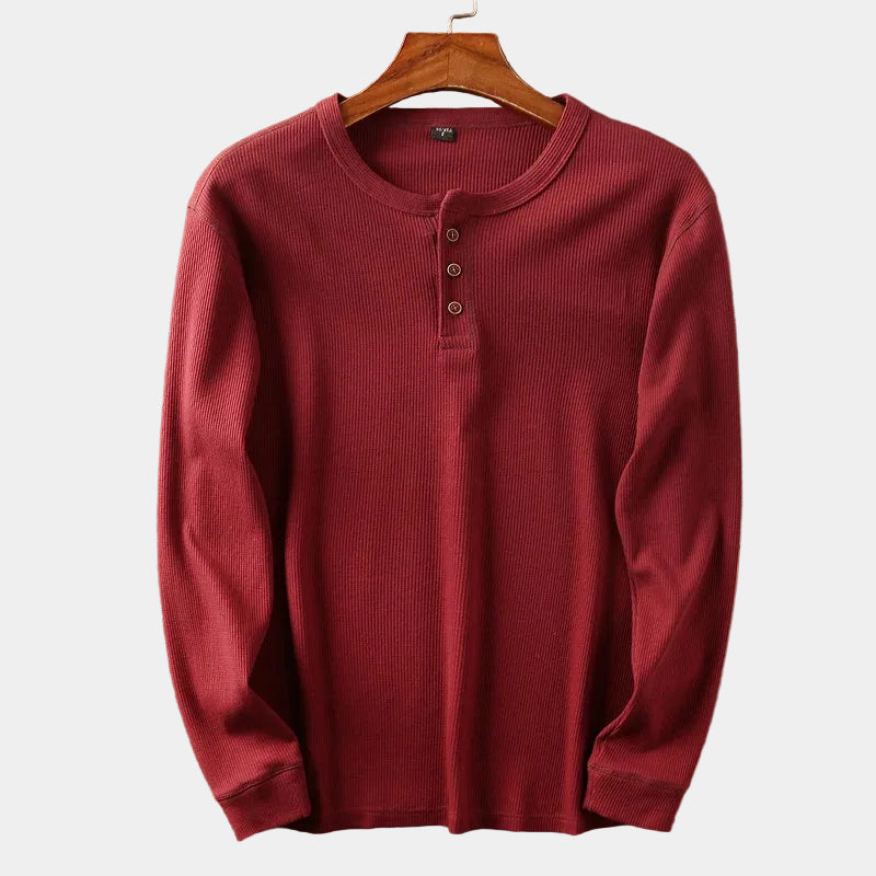 Men's Long Sleeve Henley T-Shirt