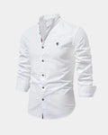 Men's Long Sleeve Mandarin Collar Shirt