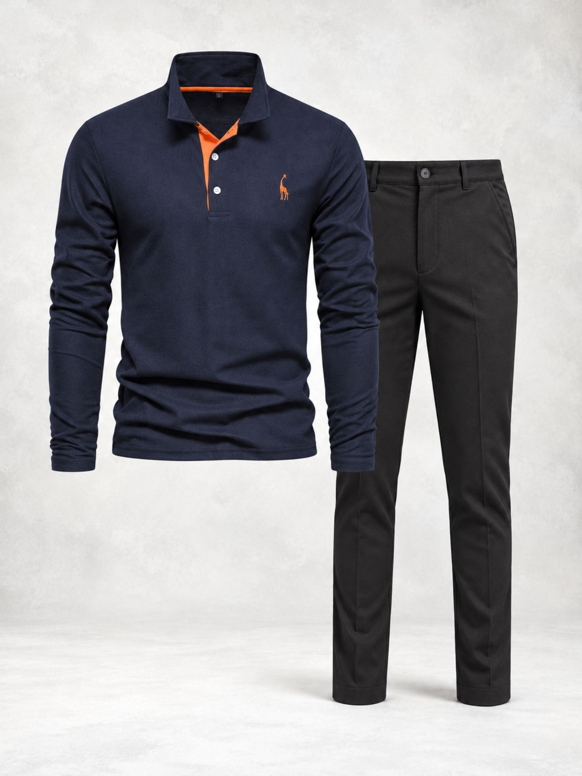 Men's Long Sleeve Polo & Pants Set