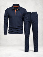 Men's Long Sleeve Polo & Pants Set